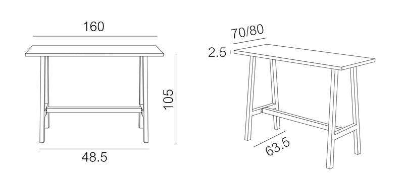 Product dimensions diagram