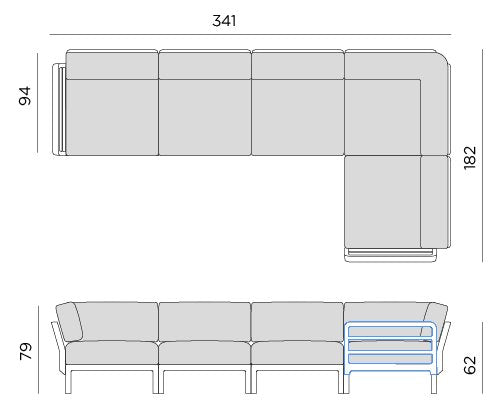 Product dimensions diagram
