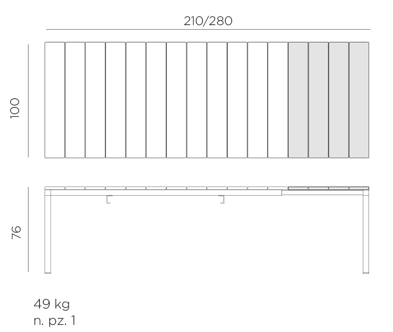 Product dimensions diagram