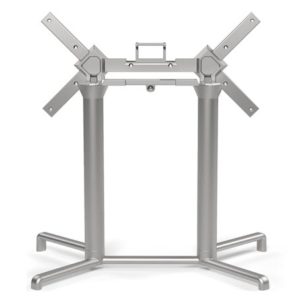 Scudo Double Folding Table Base - Silver