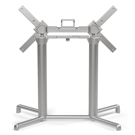 Scudo Double Folding Table Base - Silver