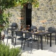 Levante 7 Piece Dining Set Charcoal Thumbnail