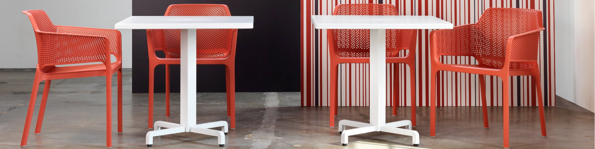 Cafe Furniture & Restaurant Furniture NZ - Net Chairs with Fiore Tables