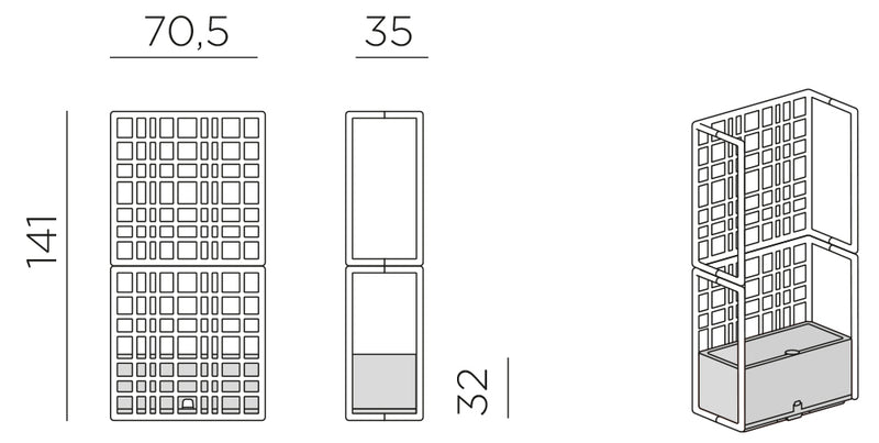 Product dimensions diagram