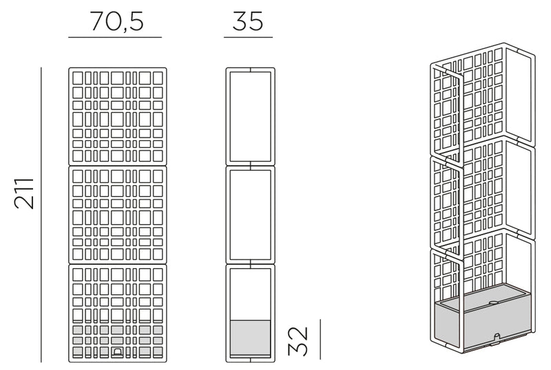 Product dimensions diagram