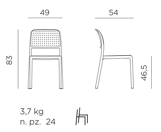 Product dimensions diagram