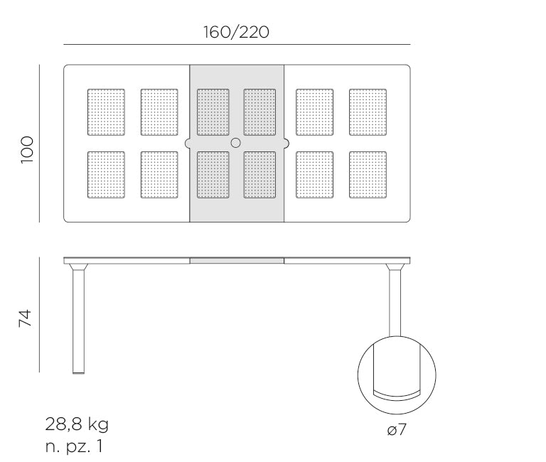 Product dimensions diagram