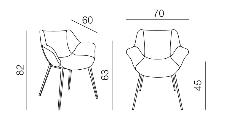 Product dimensions diagram