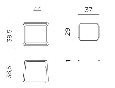 Product dimensions diagram