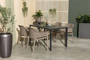 #cube-140:charcoal #net-chair:taupe