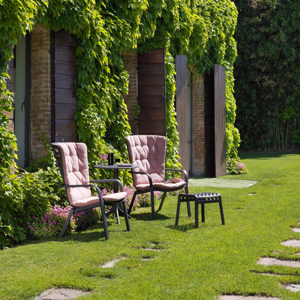 #folio:charcoal #sunbrella-cushions:rosa-pink