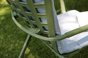 #folio:olive-green #sunbrella-cushions:ice-blue