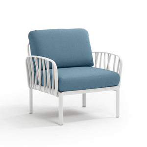 #komodo-arm:white #sunbrella-cushions:adriatic-teal