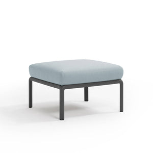 #komodo-pouf:charcoal #sunbrella-cushions:ice-blue