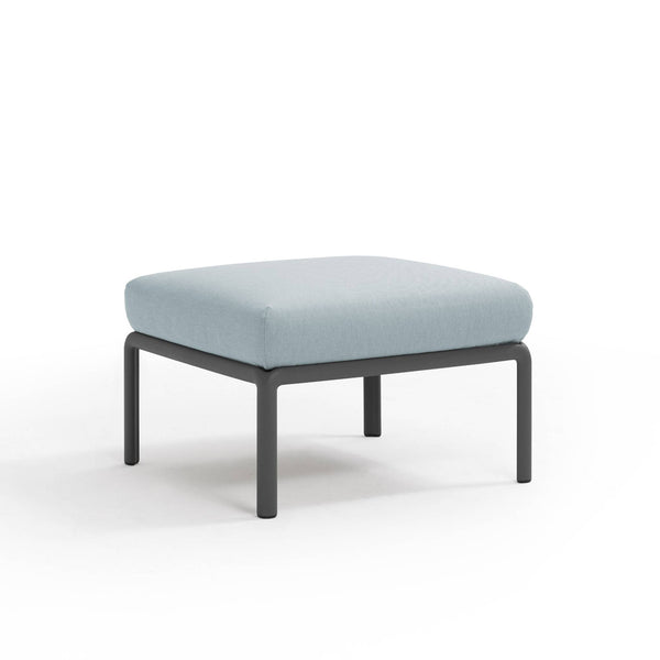 #komodo-pouf:charcoal #sunbrella-cushions:ice-blue