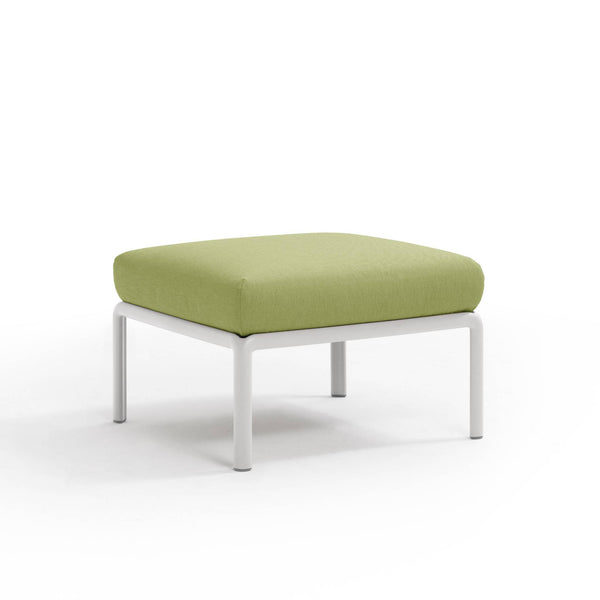 #komodo-pouf:white #sunbrella-cushions:avocado