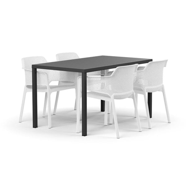#cube-140:charcoal #net-chair:white