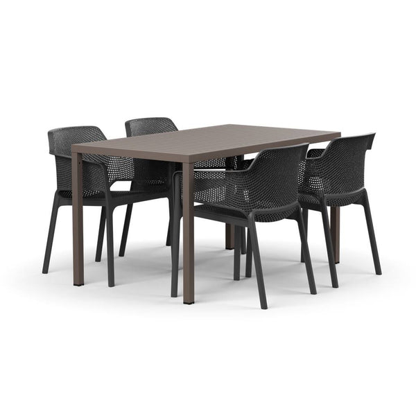 #cube-140:taupe #net-chair:charcoal
