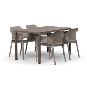 #cube-140:taupe #net-chair:taupe