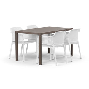 #cube-140:taupe #net-chair:white