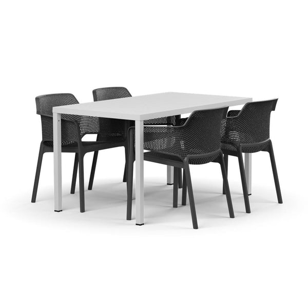 #cube-140:white #net-chair:charcoal