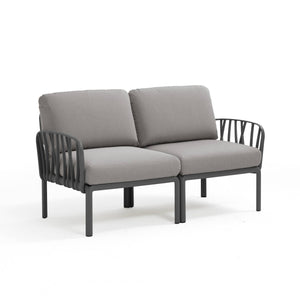 #kom-2-seater:charcoal #sunbrella-cushions:grey