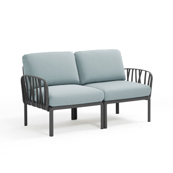 #kom-2-seater:charcoal #sunbrella-cushions:ice-blue