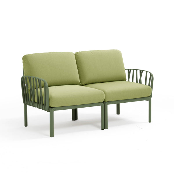 #kom-2-seater:olive-green #sunbrella-cushions:avocado