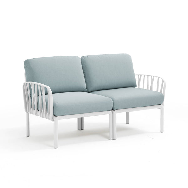 #kom-2-seater:white #sunbrella-cushions:ice-blue