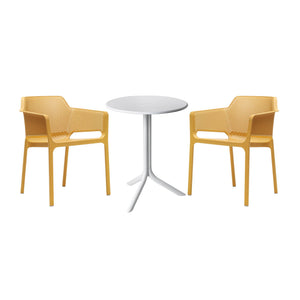 #step:white #net-chair:mustard