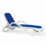 NARDI Alfa Sun Lounger - White & Blue