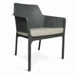 NARDI Net Relax Lounge Chair - Charcoal with Grey Cushion