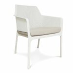 NARDI Net Relax Lounge Chair - White with Grey Cushion