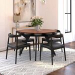 ByDezign Elbow Chair Replica - Black around Dining Table