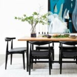 ByDezign Elbow Chair Replica - Black in Dining Setting