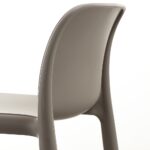 NARDI Faro Breakfast Bar Stool in Taupe back and seat close up