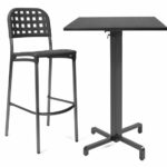 Ibisco Folding Bar Leaner Base & Durel Table Top – Charcoal
