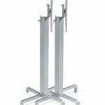 Ibisco Folding Bar Leaner Bases Stacked Horizontally – Silver