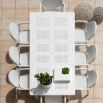 Levante 160-220 Table in White (Birds eye view)