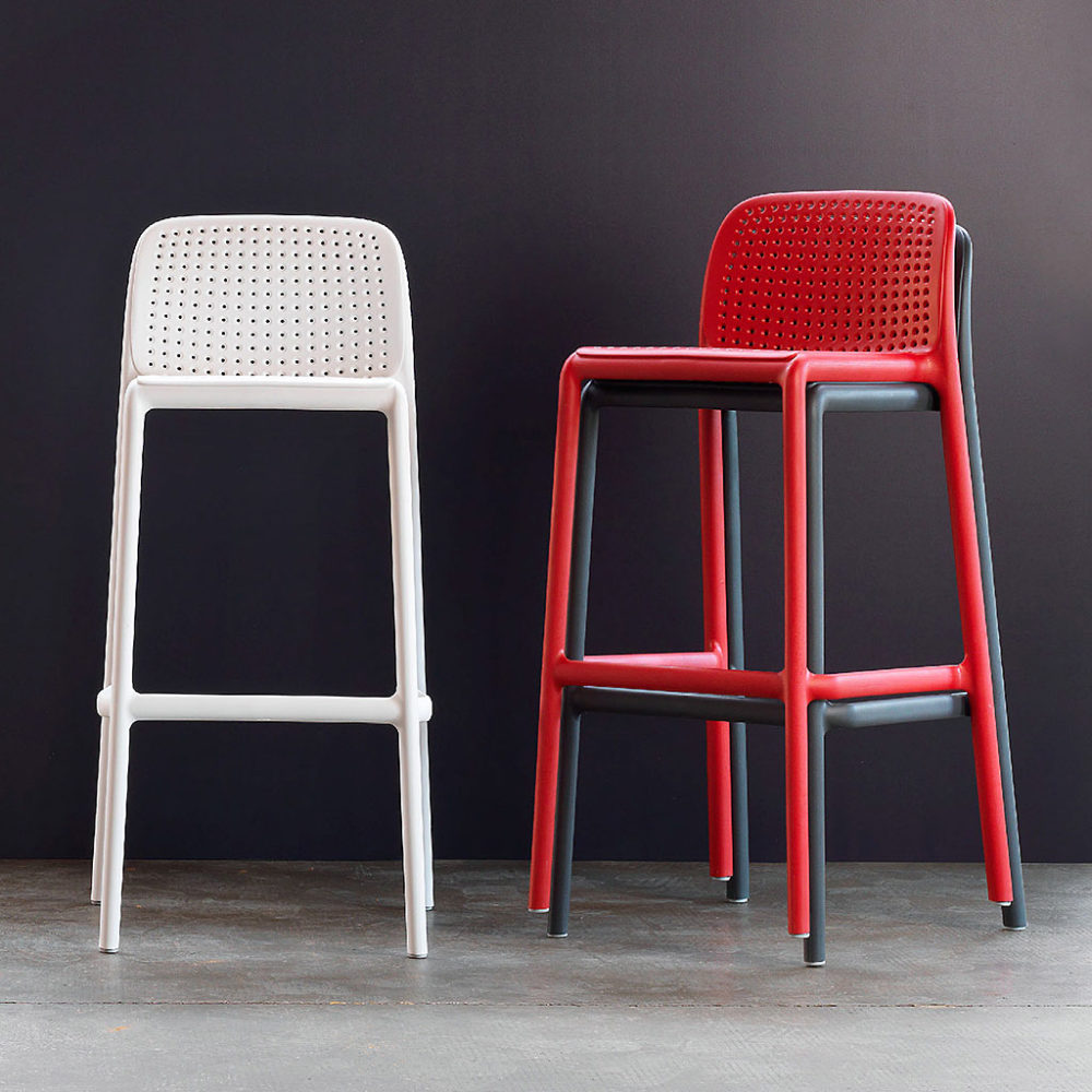Lido Outdoor Barstool – Stackable Functionality