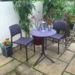 Step Bistro 3 Piece Balcony Setting - Charcoal (Pictured in Patio Setting)