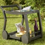 Galileo Bar & Drinks Trolley 3 Galileo Bar & Drinks Trolley – Charcoal in Garden