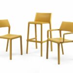 Trill Family Collection – Chair, Armchair and Bar Stool (Mustard Colour)