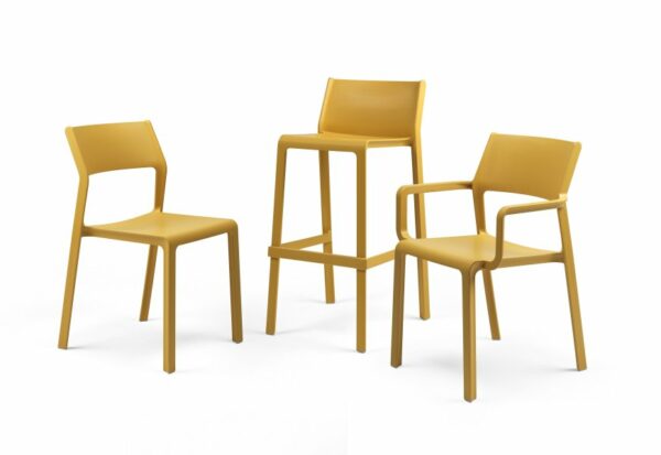 Trill Family Collection - Chair, Armchair and Bar Stool (Mustard Colour)