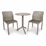 The Bit Step 3-Piece Bistro Set in Taupe
