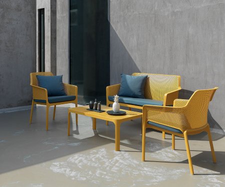 Outdoor Table and Chair Settings 17 4-Seater Outdoor Furniture Sets NZ - Net 4-Piece Lounge Set in Mustard
