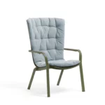 NARDI Folio Cushioned Chair – Olive Green & Arctic Blue Cushion NARDI Folio Cushioned Chair – Olive Green & Arctic Blue Cushion