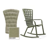 NARDI Folio Cushioned Rocking Chair Olive Green & Fern Green NARDI Folio Cushioned Rocking Chair Olive Green & Fern Green