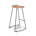 Tractor Seat Wire Bar Stool 1 Tractor Seat Wire Bar Stool – Natural Stain Ash
