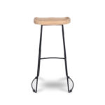 Tractor Seat Wire Bar Stool 5 Tractor Seat Wire Bar Stool – Natural Stain Ash (Back View)